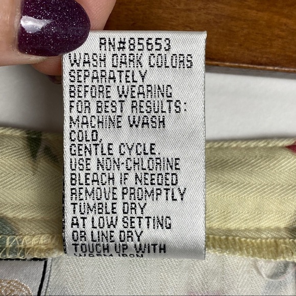 Napa Valley Vintage Floral Button Front Full Maxi Skirt - Picture 9 of 9